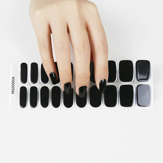 UV Gel Strips Set - Black Elegance